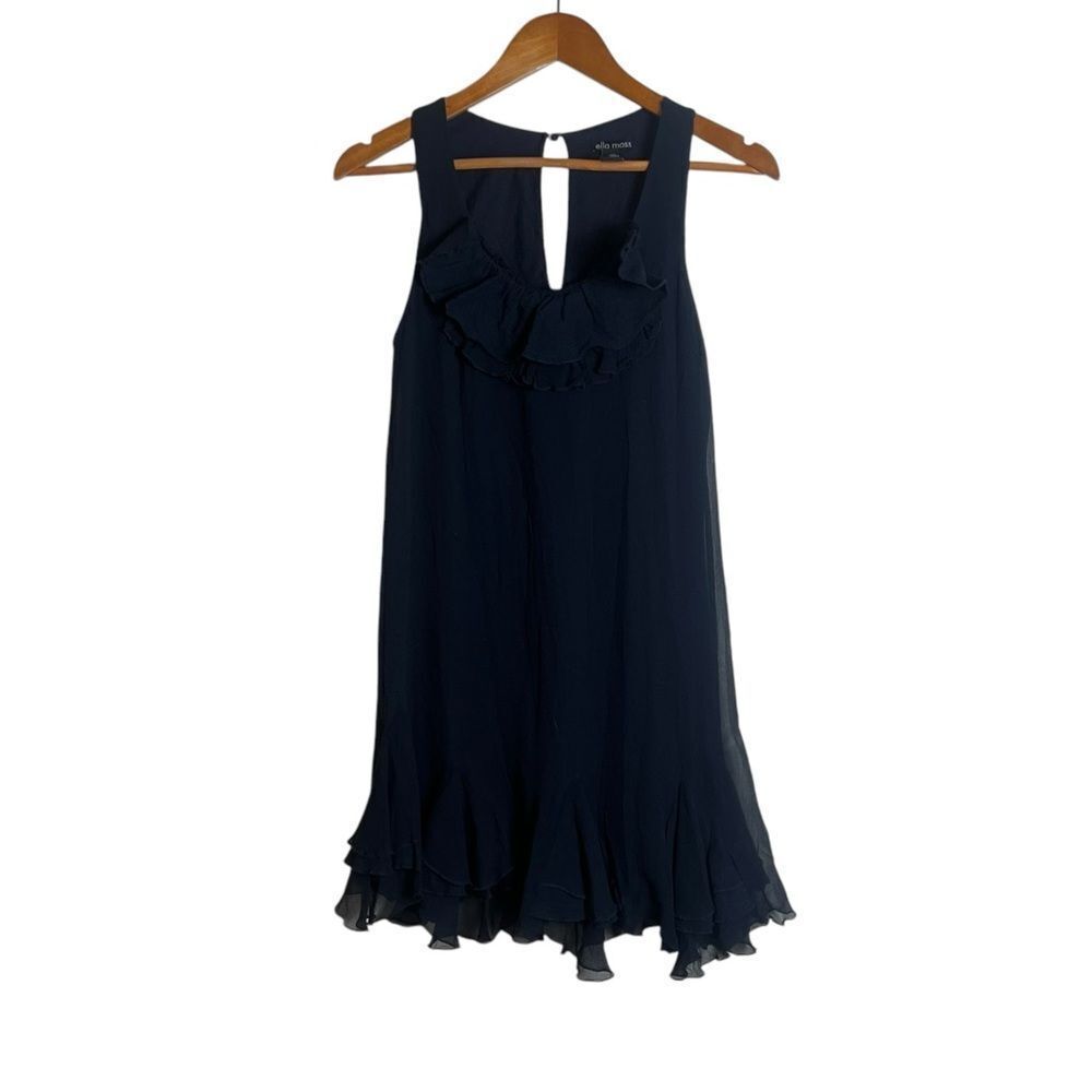 Ella Moss 100% silk black dress size small